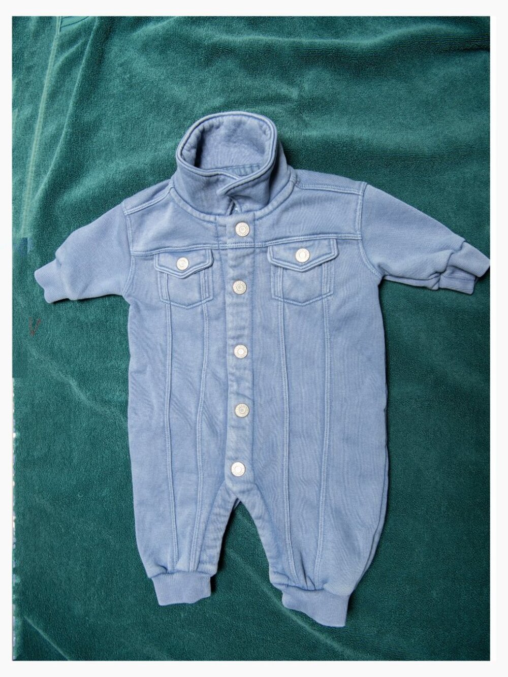 Baby VintageSoft One-Piece Bainbridge Blue Sz 0-3 mos.